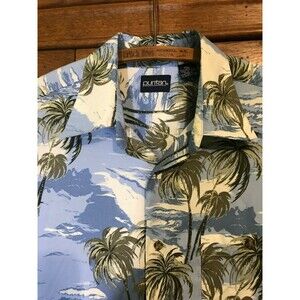 Puritan Mens L Hawaiian Shirt Rayon Button Pocket SS Beach Cruise Party Tropical